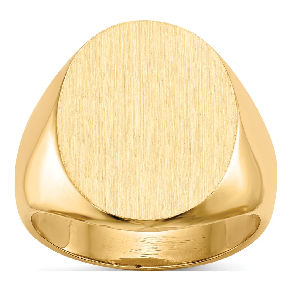Men's 10K Yellow Gold Closed Back Signet Ring