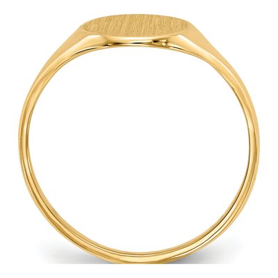 10K Yellow Gold Open Back Signet Ring – view 3