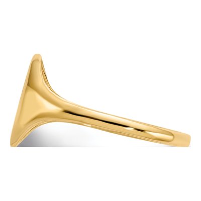 10K Yellow Gold Open Back Signet Ring – view 4