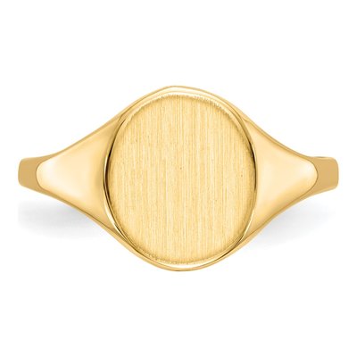 10K Yellow Gold Open Back Signet Ring – view 5