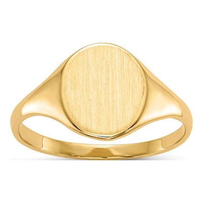 10K Yellow Gold Open Back Signet Ring
