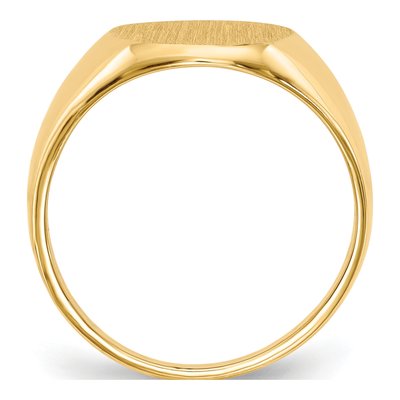 10K Yellow Gold Open Back Signet Ring – view 3