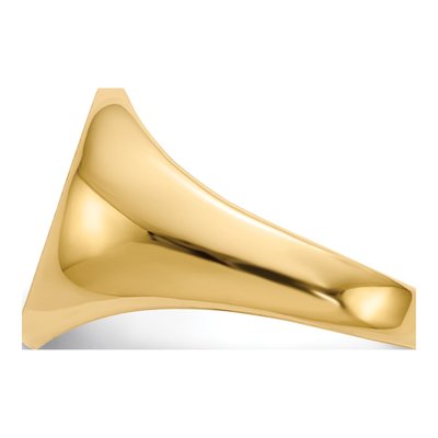 10K Yellow Gold Open Back Signet Ring – view 4