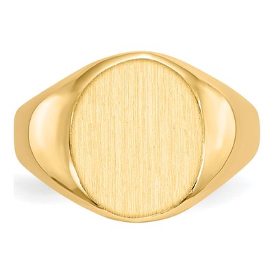 10K Yellow Gold Open Back Signet Ring – view 5