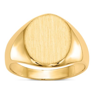 10K Yellow Gold Open Back Signet Ring