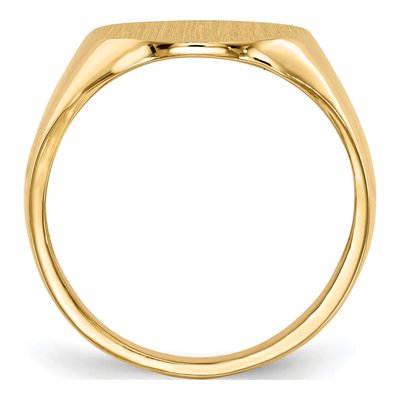 Men's 10K Yellow Gold Open Back Signet Ring – view 4