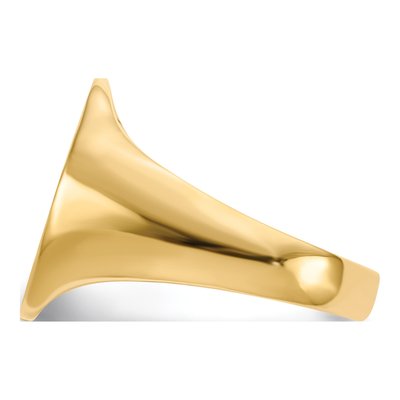 Men's 10K Yellow Gold Open Back Signet Ring – view 5