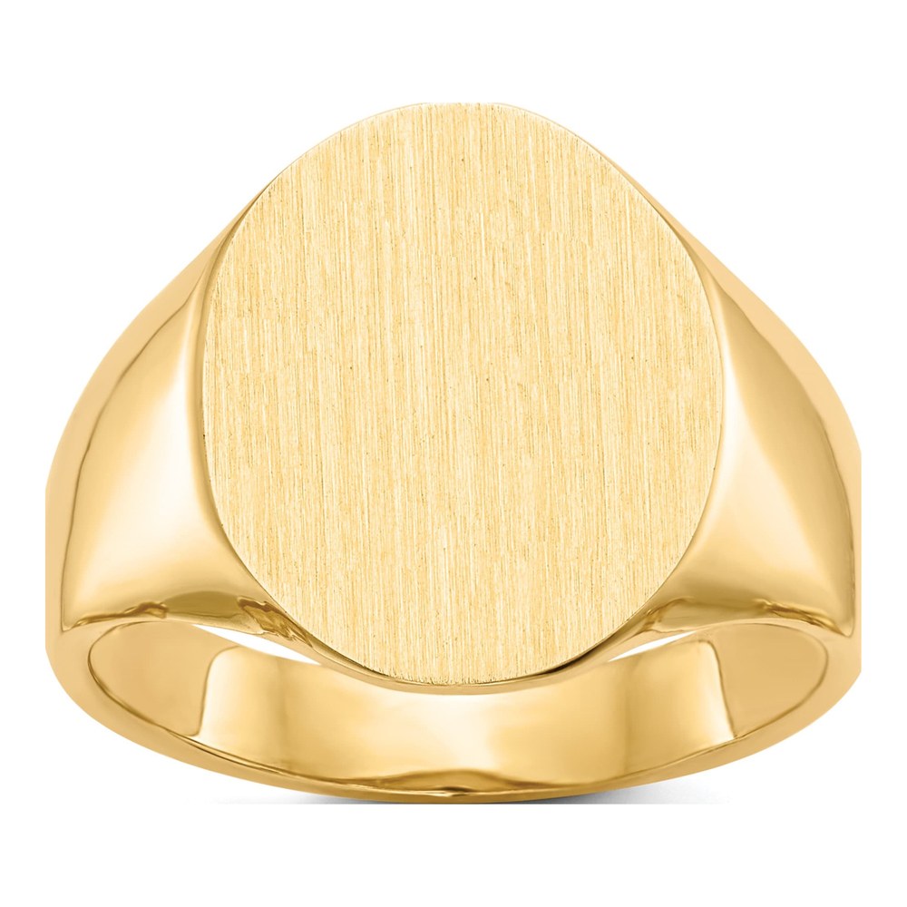 Men's 10K Yellow Gold Open Back Signet Ring