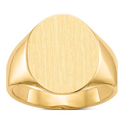 Men's 10K Yellow Gold Open Back Signet Ring