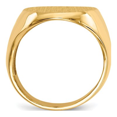 Men's 10K Yellow Gold Open Back Signet Ring – view 3