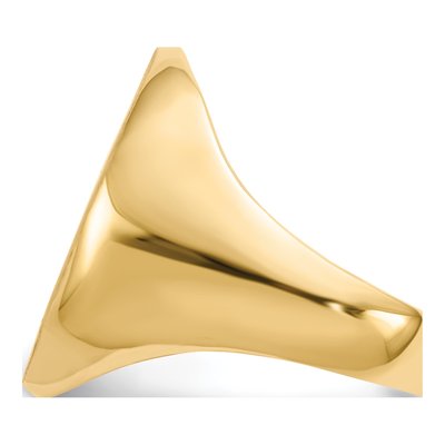 Men's 10K Yellow Gold Open Back Signet Ring – view 4