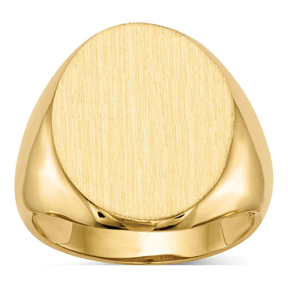 Men's 10K Yellow Gold Open Back Signet Ring