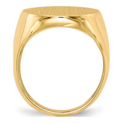 Men's 10K Yellow Gold Open Back Signet Ring – view 3