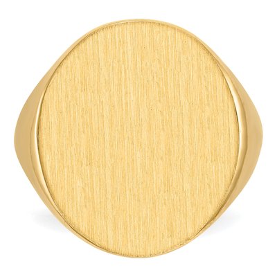 Men's 10K Yellow Gold Open Back Signet Ring – view 5