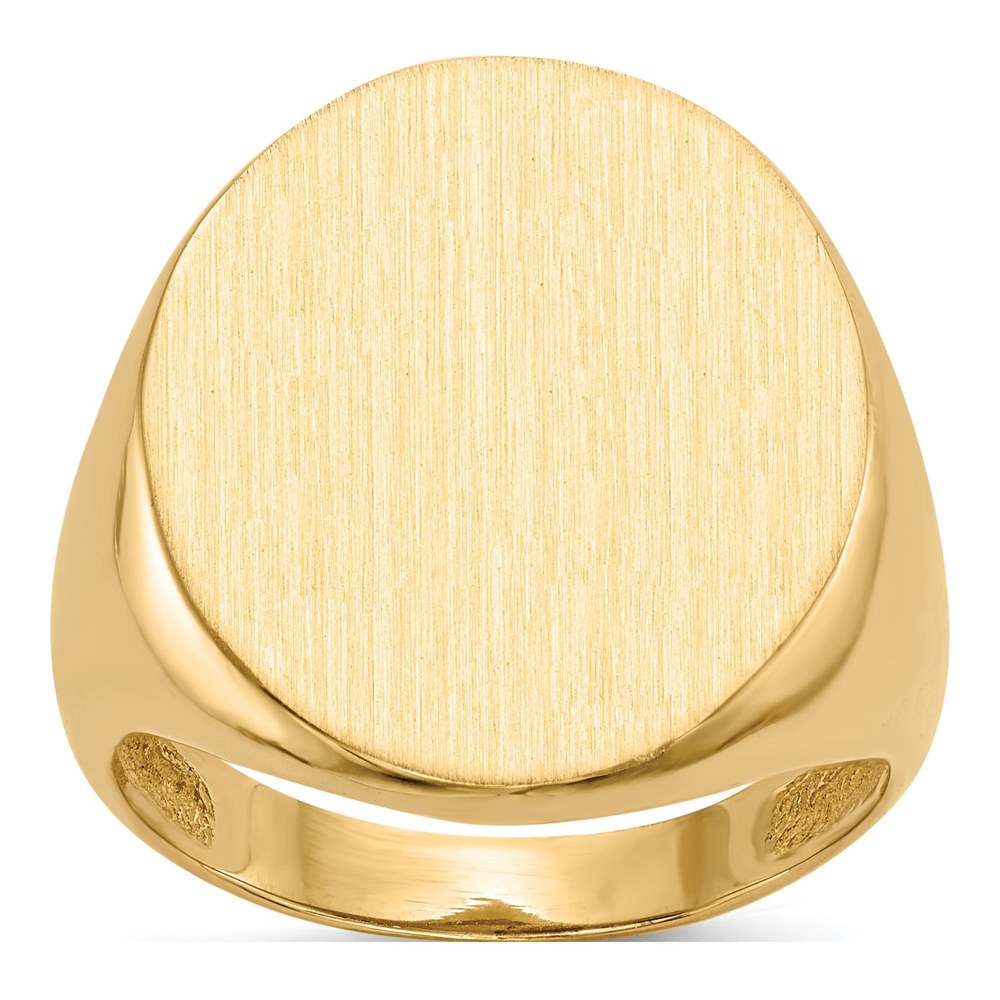 Men's 10K Yellow Gold Open Back Signet Ring