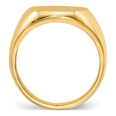Men's 10K Yellow Gold Closed Back Signet Ring – view 3