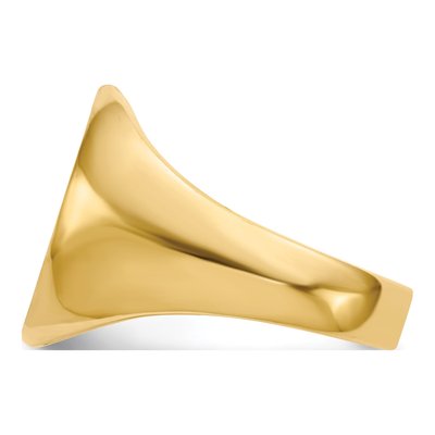 Men's 10K Yellow Gold Closed Back Signet Ring – view 4