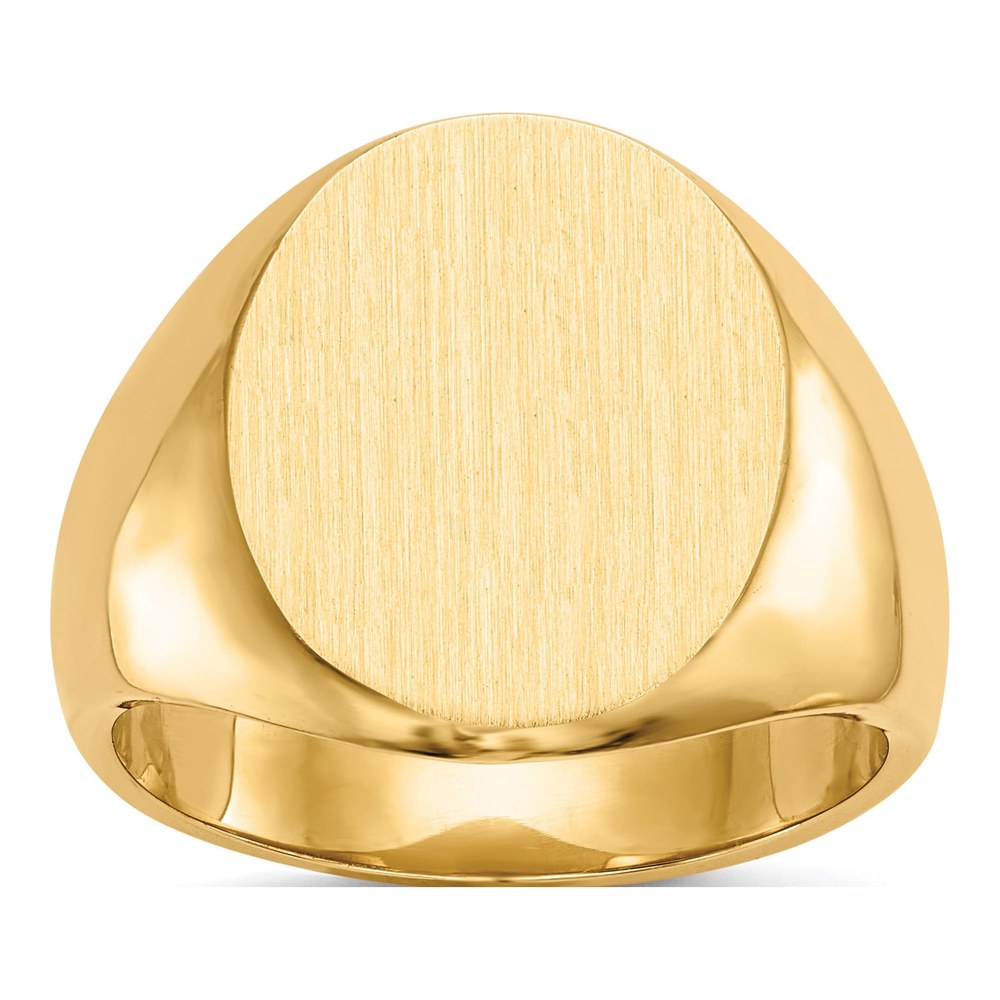 10K Yellow Gold 10Ky 17.5X14.5mm Closed Back Men's Signet Ring