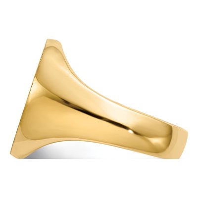 10K Yellow Gold 10Ky 17.5X14.0mm Closed Back Men's Signet Ring – view 4