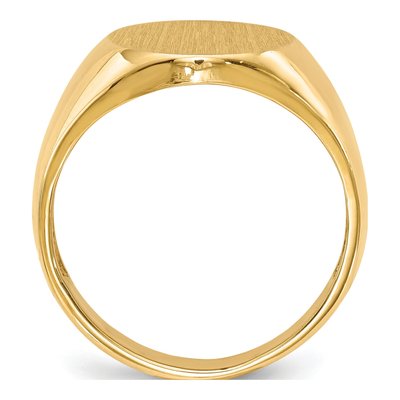 Men's 10K Yellow Gold Open Back Signet Ring – view 3