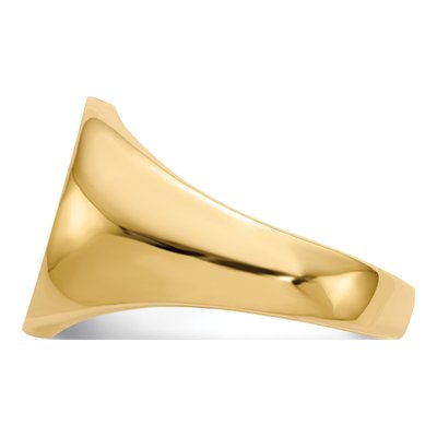 Men's 10K Yellow Gold Open Back Signet Ring – view 4