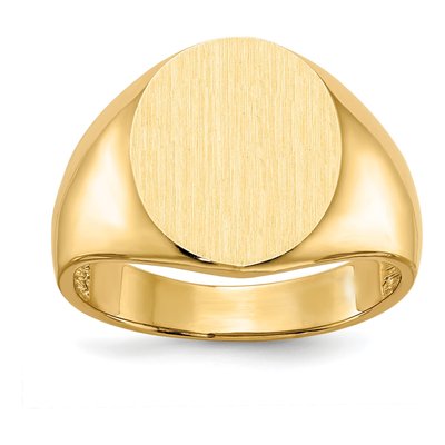 Men's 10K Yellow Gold Open Back Signet Ring
