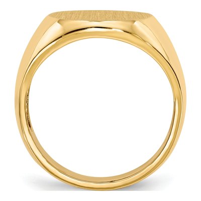 10K Yellow Gold 18.5X14.0mm Open Back Men's Signet Ring – view 3