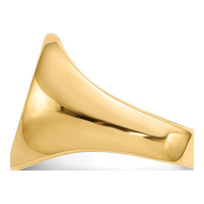 10K Yellow Gold 18.5X14.0mm Open Back Men's Signet Ring – view 4