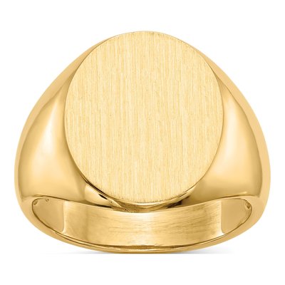 10K Yellow Gold 18.5X14.0mm Open Back Men's Signet Ring