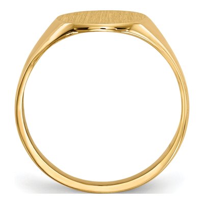 10K Yellow Gold Round Signet Ring – view 2