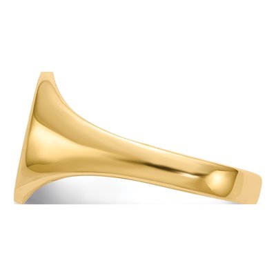10K Yellow Gold Round Signet Ring – view 3