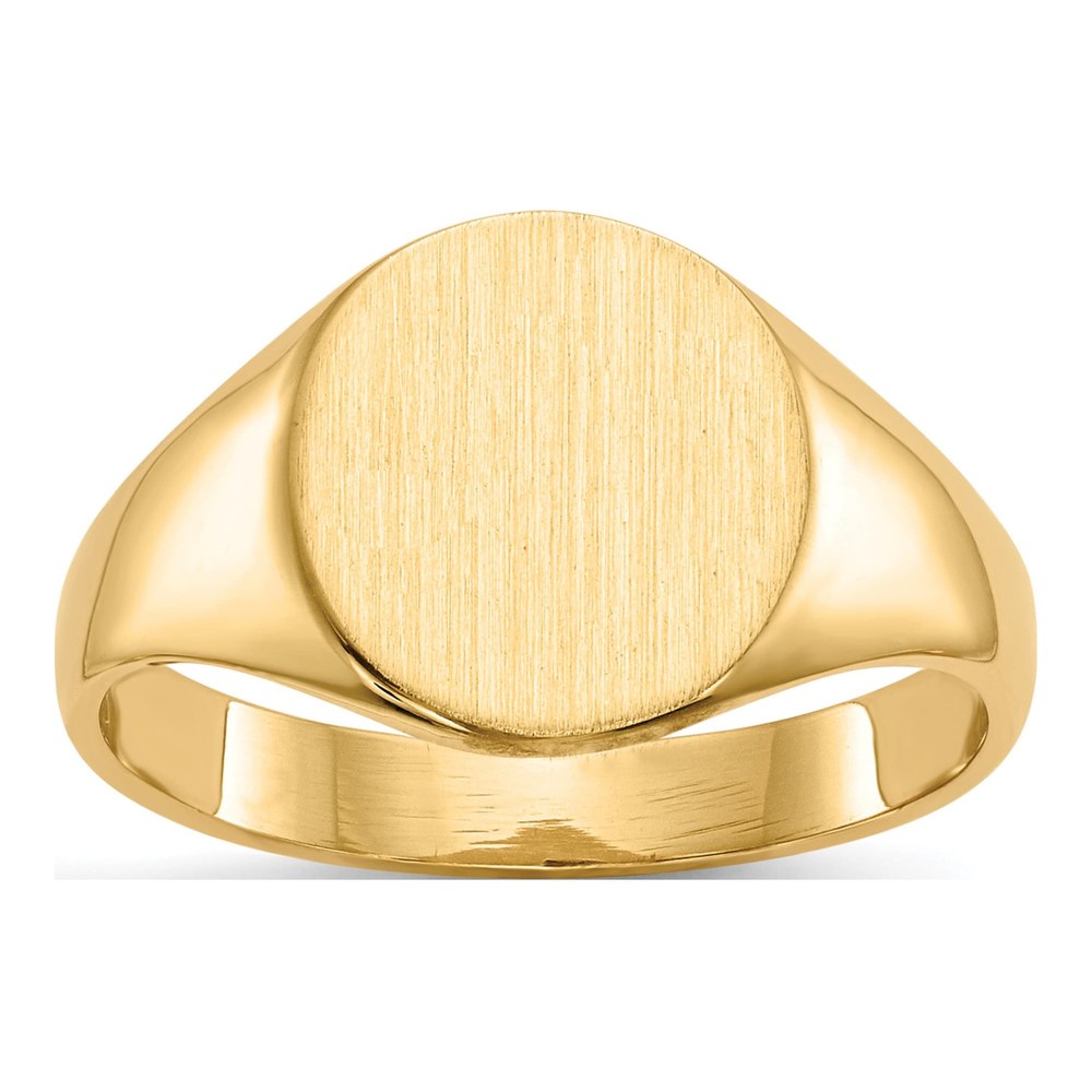 10K Yellow Gold Round Signet Ring, Unisex