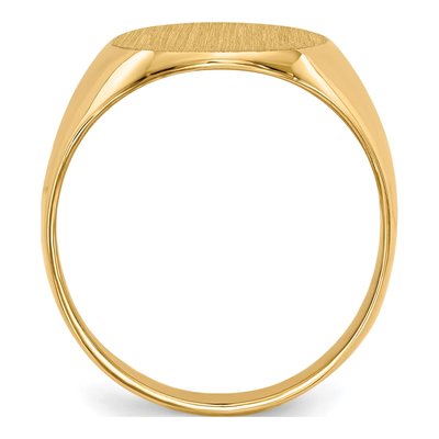 10K Yellow Gold Closed Back Signet Ring – view 3