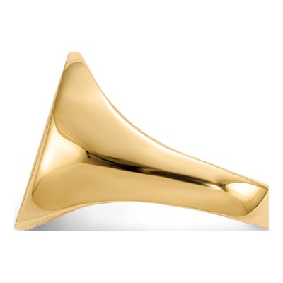 10K Yellow Gold Closed Back Signet Ring – view 4