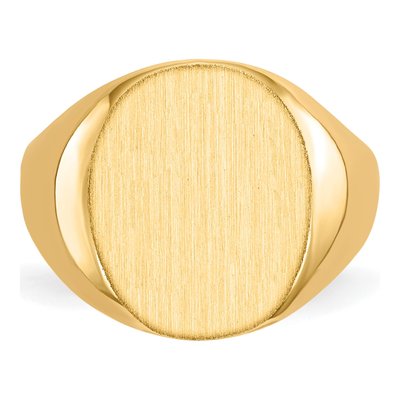10K Yellow Gold Closed Back Signet Ring – view 5