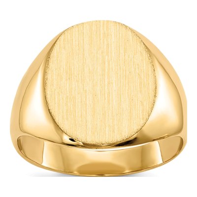 10K Yellow Gold Closed Back Signet Ring