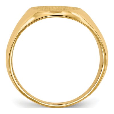Men's 10K Yellow Gold Closed Back Signet Ring – view 3