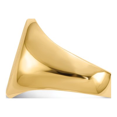 Men's 10K Yellow Gold Closed Back Signet Ring – view 4