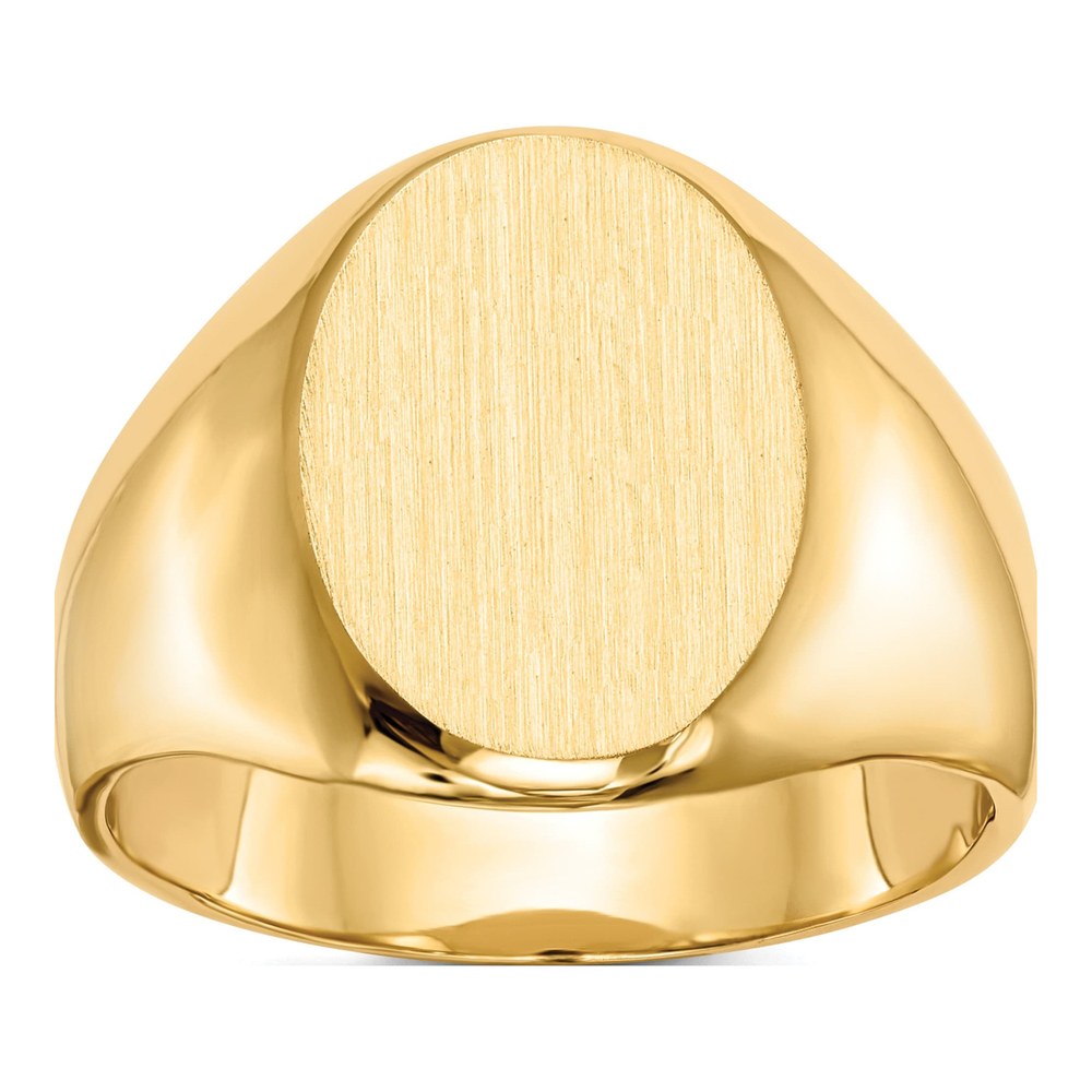 Men's 10K Yellow Gold Closed Back Signet Ring