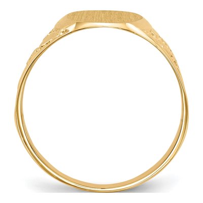 Men's 10K Yellow Gold 10Ky14 Closed Back Signet Ring – view 2