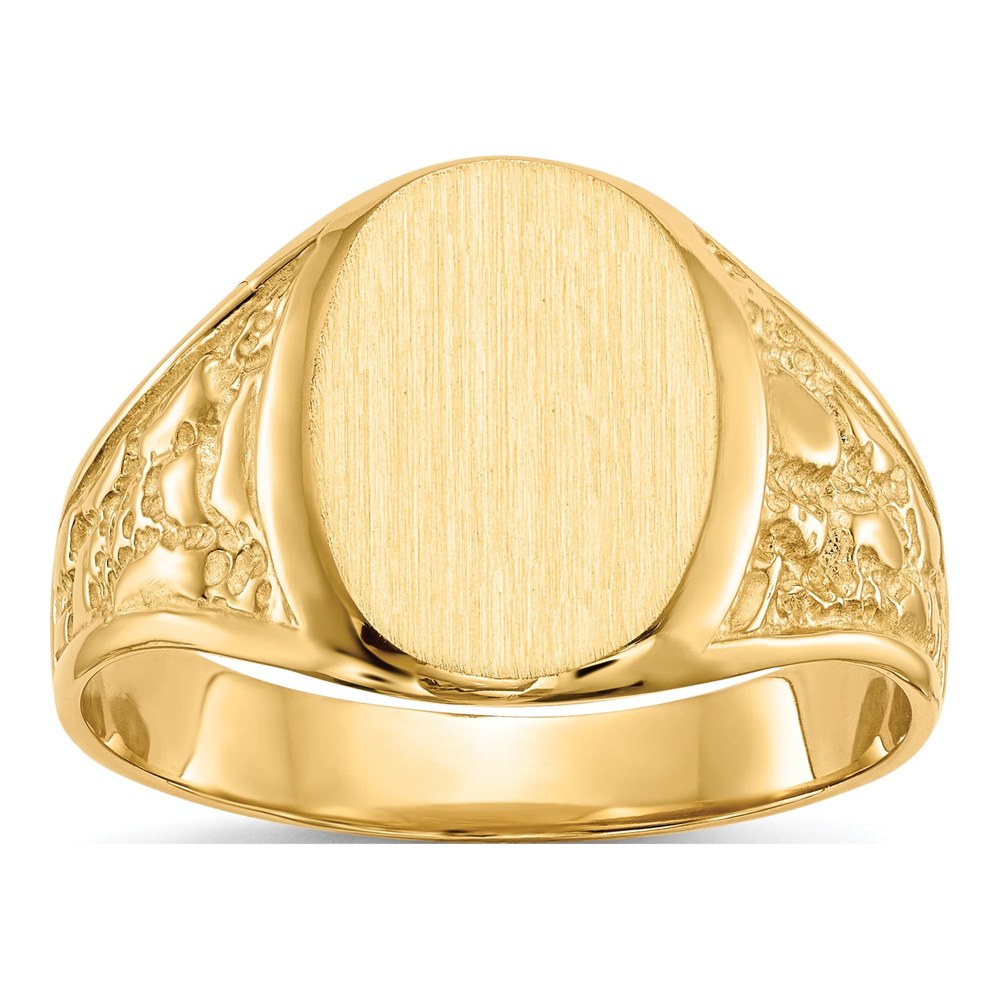 Men's 10K Yellow Gold 10Ky14 Closed Back Signet Ring