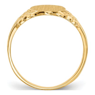 10K Yellow Gold Closed Back Signet Ring – view 3