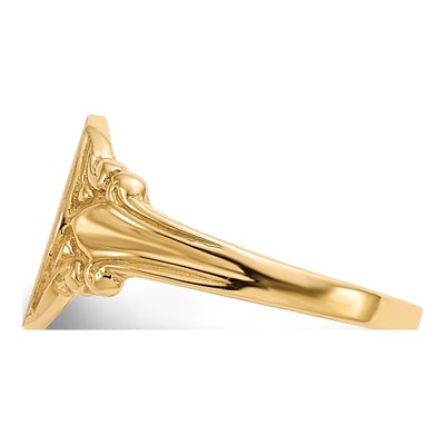 10K Yellow Gold Closed Back Signet Ring – view 4