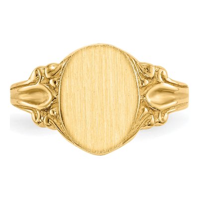 10K Yellow Gold Closed Back Signet Ring – view 5