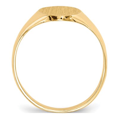 10K Yellow Gold Closed Back Signet Ring – view 3