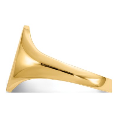 10K Yellow Gold Closed Back Signet Ring – view 4
