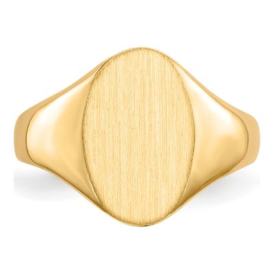 10K Yellow Gold Closed Back Signet Ring – view 5