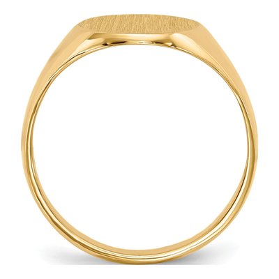 10K Yellow Gold Oval Signet Ring – view 2