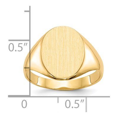 10K Yellow Gold Oval Signet Ring – view 4
