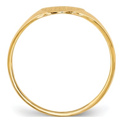 10K Yellow Gold Open Back Signet Ring – view 3